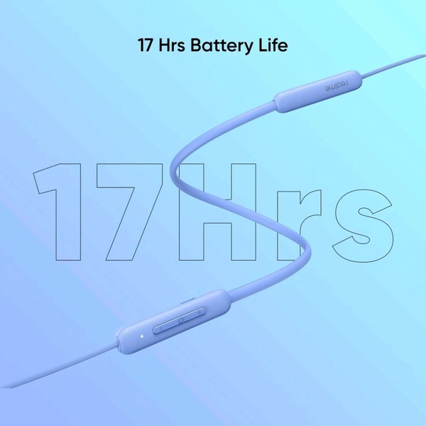 realme Buds Wireless 3 Neo with 13.4mm Driver, 32 hrs Playback, Dual Device Connection Bluetooth  (Blue, In the Ear) - Sky Blue