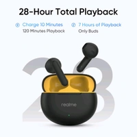 realme Buds T01 with 13mm Driver, AI ENC for Calls, BT 5.4 and upto 28 hours Playback Bluetooth  (Black, True Wireless) - Black