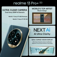 realme 13 Pro+ 5G (Emerald Green, 256 GB)  (8 GB RAM) - (8+256GB), Emerald Green