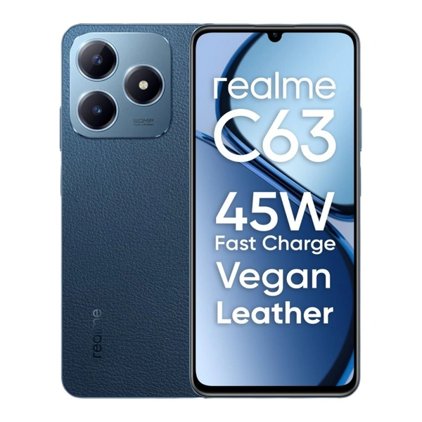 realme C63 (Leather Blue, 128 GB)  (4 GB RAM) - (4+128GB), Leather Blue