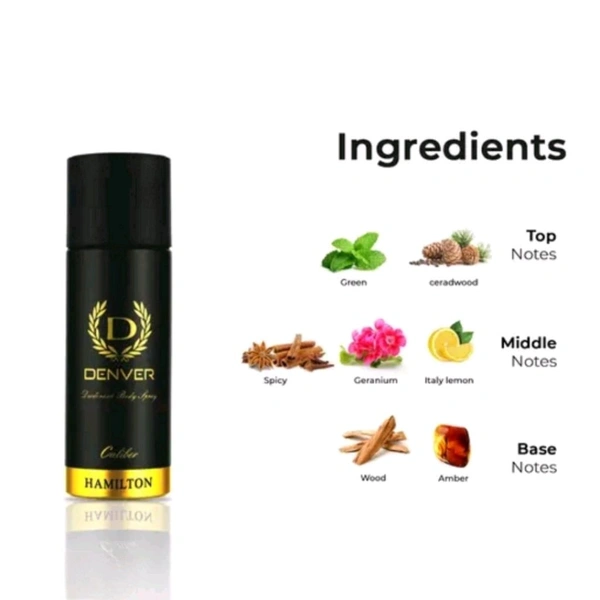 Denver Perfume Body Spray Caliber,Honour & Black Code Nano Deo Long Lasting Set of 3 Deodorant Spray - For Men (50ml X 3 )