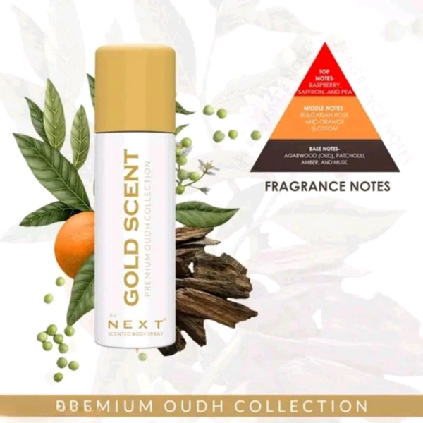 Next Care Premium Gold Scent Deodorant: A Duo of Elegance and Freshness - 2 Luxurious 50ml Packs