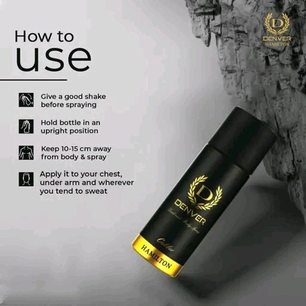 Denver Body Spray Perfume Black Code,Caliber,Honour & Imperial Nano Deo Long Lasting Set of 4 Deodorant Spray - For Men (50ml X 4 )