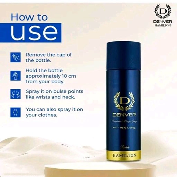 DENVER Hamilton and Rider Combo Deodorant Spray  -  For Men (400 ml, Pack of 2)