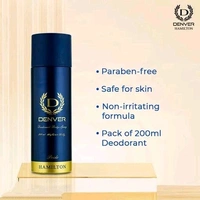 DENVER Hamilton and Rider Combo Deodorant Spray  -  For Men (400 ml, Pack of 2)