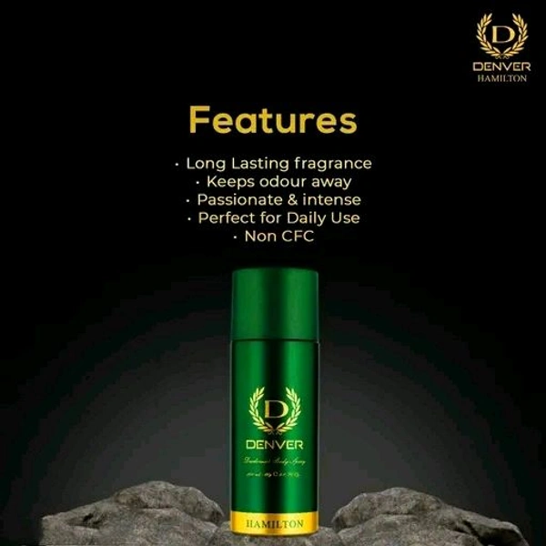 Denver  Hamilton Long Lasting Deodorant Spray for Men, 165ml