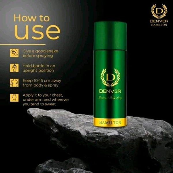 Denver  Hamilton Long Lasting Deodorant Spray for Men, 165ml