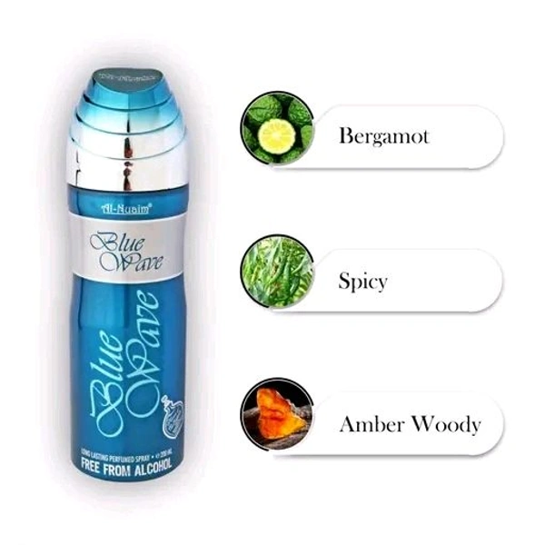 Blue Wave  Name: Blue Wave |Alcohol Free |Deodorant |Long Lasting Perfumed Spray  -200ml