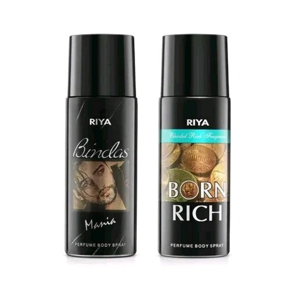 Riya  Born Rich & Bindas Deodorant - Pack of 2(150ml Each)