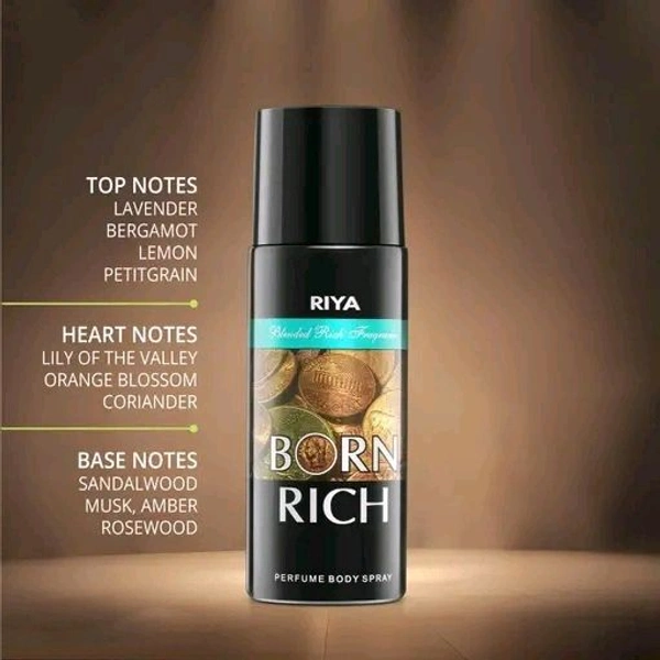 Riya  Born Rich & Bindas Deodorant - Pack of 2(150ml Each)