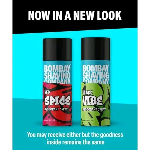 Bombay Shaving Company Perfume Body Spray | Red Spice and Black Vibe | Deodorant for Men Fragrance | 150ml Pack of 2