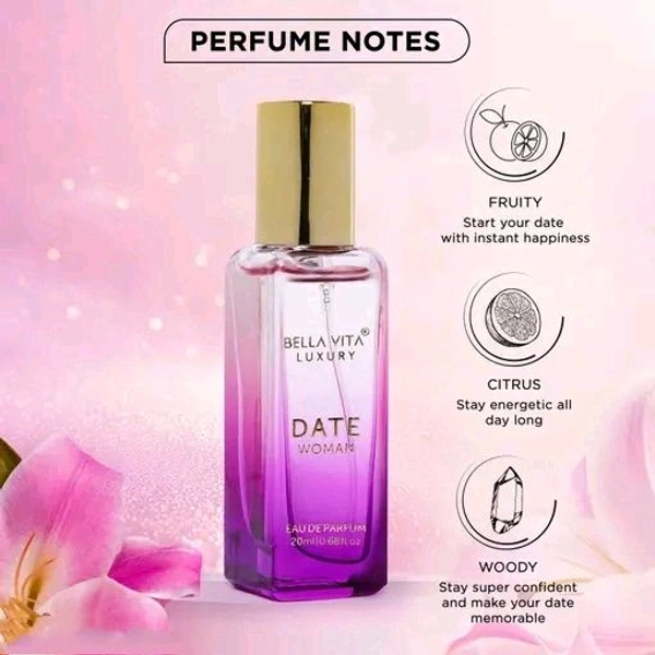 Bella Vita Organic  Bella Vita Luxury DATE Woman +White OUD Unisex Perfume Combo for Men and Women 40 ML (Pack of 2 Items 20ML Each)