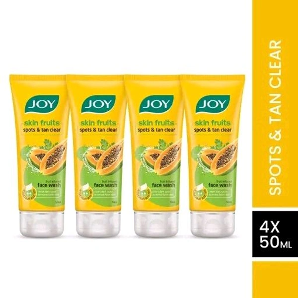 Joy Skin Fruits Spots & Tan Clear (Papaya)(Pack of 4 x 50 ml) Face Wash  (200 ml)