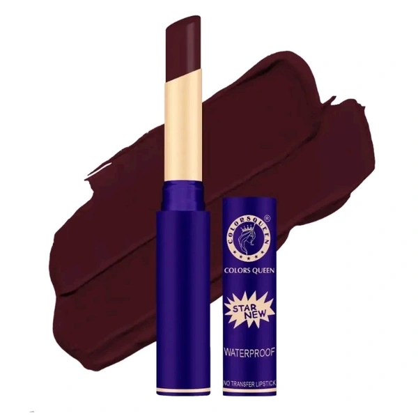 Colors Queen Queen Lips Matte Lipstick | Long Lasting Lipstick| Waterproof Lipstick| Non Transfer Lipstick | Smudge Free | Wine Mehroon - 2.4g - Maroon