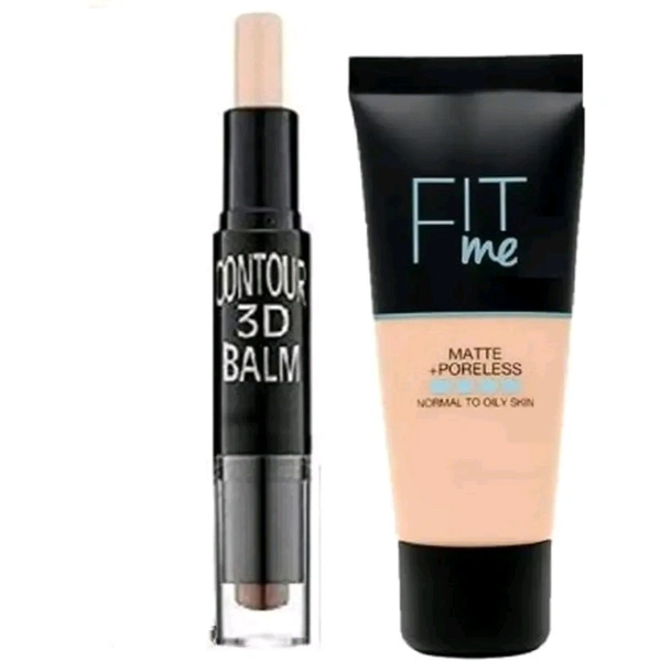 BEST MAKEUP 2 IN 1 HIGHLIGHTER  MATTE+PORELESS LIQUID TUBE FOUNDATION  (2 Items in the set)