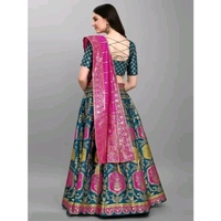 PURVAJA Women's Teal Lehengas