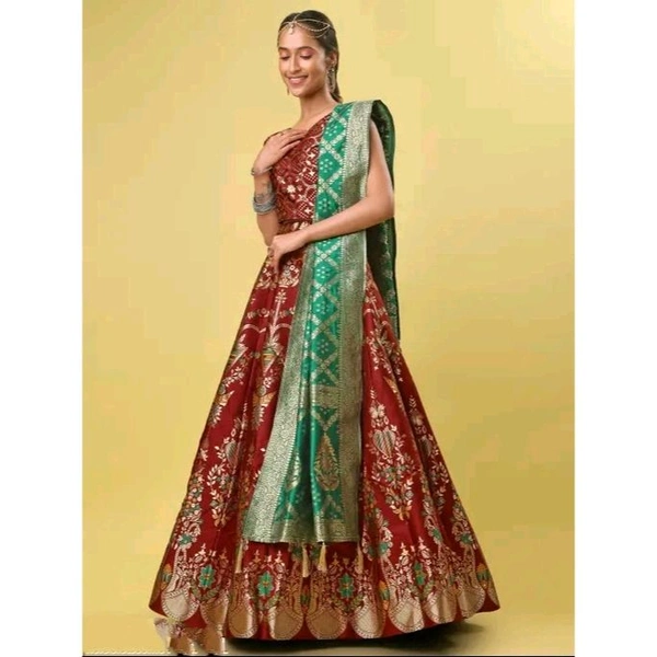 Women's Maroon Lehengas