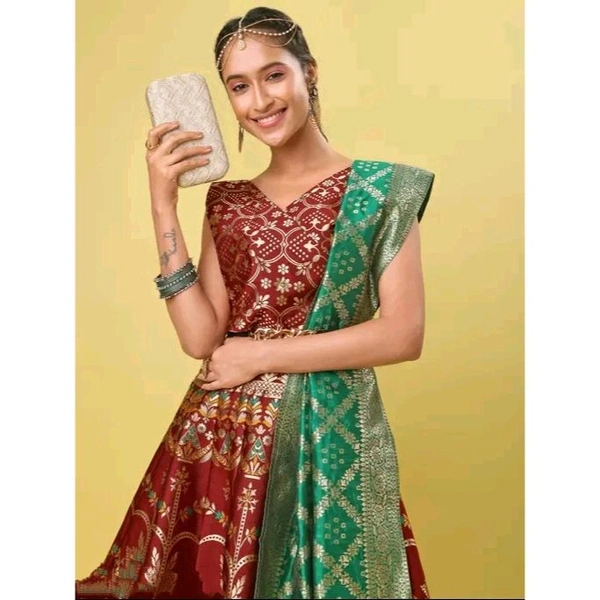 Women's Maroon Lehengas