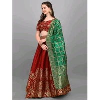 PURVAJA Women's Maroon Lehengas
