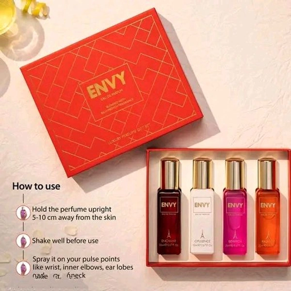 ENVY Red Luxury Perfume Gift Set (20 ml x 4)