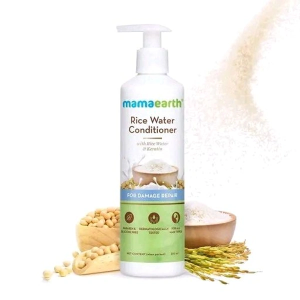 Mamaearth Rice Water Conditioner with Rice Water & Keratin for Damaged, Dry and Frizzy Hair - 250 ml
