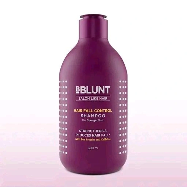 BBLUNT Hair Fall Control Shampoo with Pea Protein & Caffeine for Stronger Hair - 300 ml