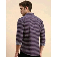 Men's Solid Regular Spread Collar Purple Shirts - XL, Purple
