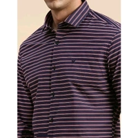 Men's Solid Regular Spread Collar Purple Shirts - XL, Purple