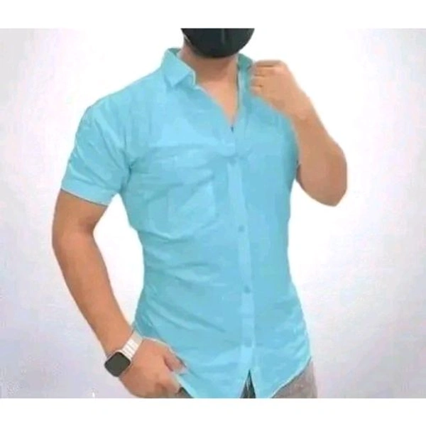 KHEMISE Stripped Khadi Shirt  For Men - Blue, XXS