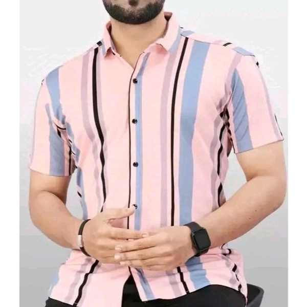 FABRIPPLE Men's Shirts - Pink, XL