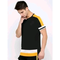 Tazo Multicolor Cotton Blend T-Shirts For Men - Black, L