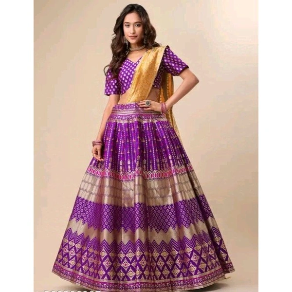 Women's Purple Lehengas - Purple