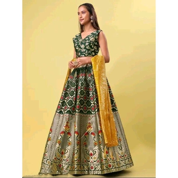 Women's Green Lehengas - Green