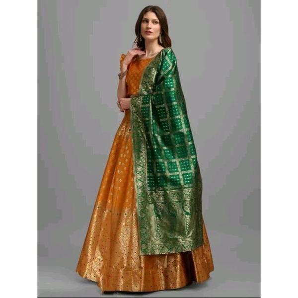 PURVAJA Women's Yellow Lehengas - Yellow
