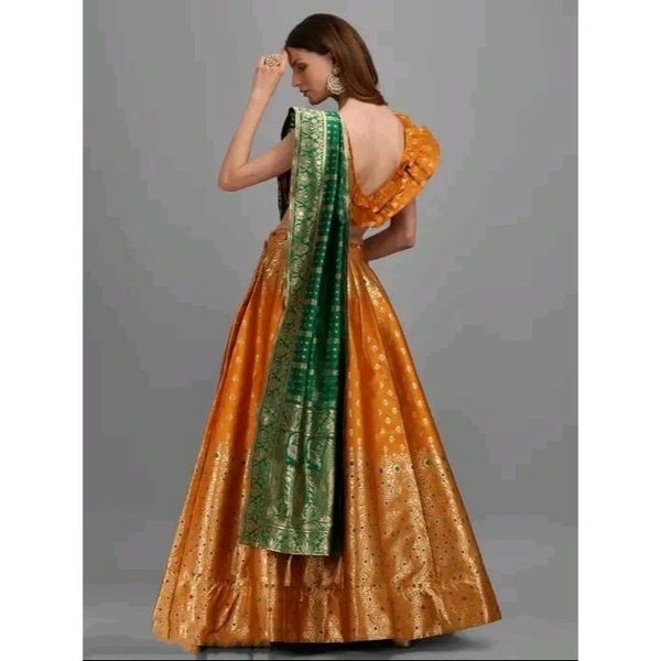 PURVAJA Women's Yellow Lehengas - Yellow