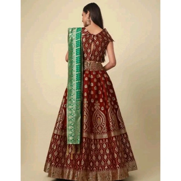 Women's Maroon Lehengas - Maroon