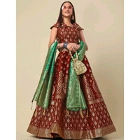 Women's Maroon Lehengas - Maroon