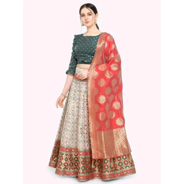 PURVAJA Women's Green Lehengas - Green