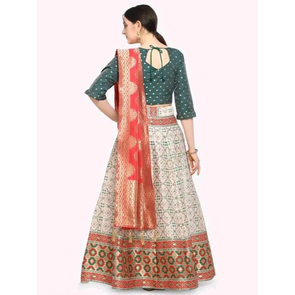 PURVAJA Women's Green Lehengas - Green
