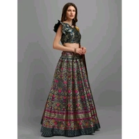 PURVAJA Women's Black Lehengas - Black