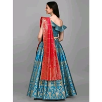 PURVAJA Women's Lehengas - Blue