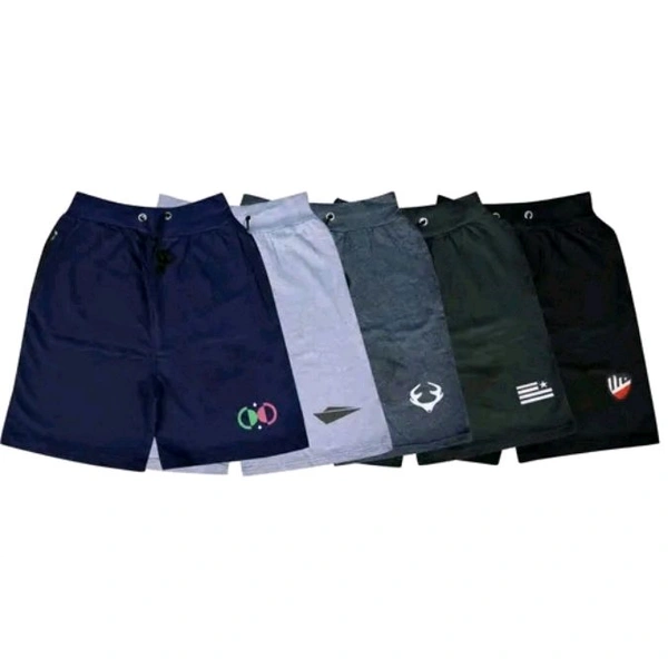 ONCH Men's Solid Black Shorts (Pack Of 5) - 28, Black