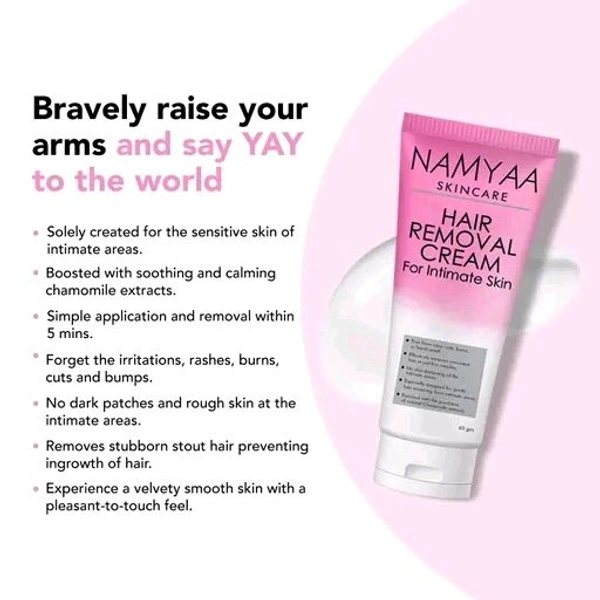 Namyaa Hair Removing Cream for Intimate Skin with After Wax Soothing Serum with Vitamin C Cream