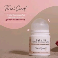 Carmesi Natural UnderArms Roll On Deodorant for Women | 95% Natural + 5% Essential Ingredients | For Fresh Underarms All Day | No Alcohol & Aluminium | Floral Sunset | 50 ml