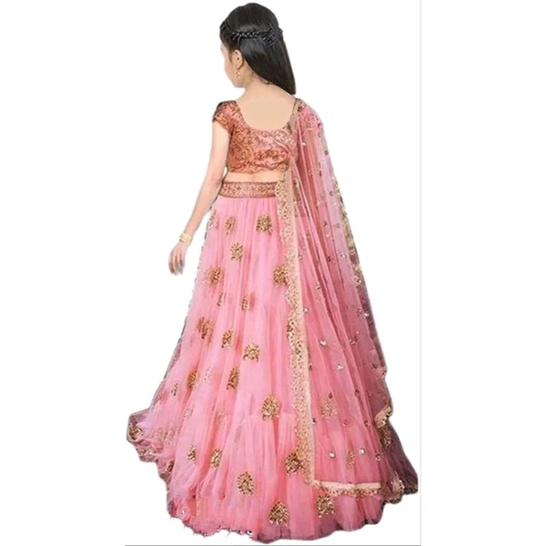 Modern Comfy Kids Girls Lehanga Cholis - Pink, 2-3 Year