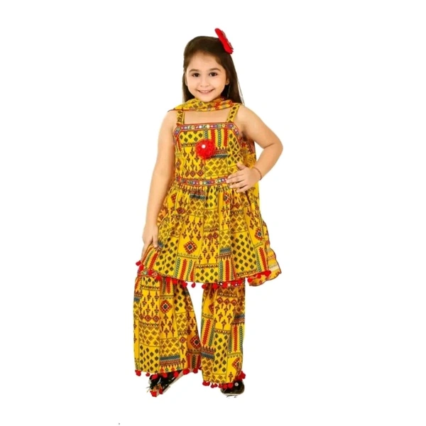 Pretty Classy Girls Top & Bottom Sets - Yellow, 5-6 Year