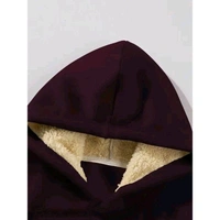 Trendy Printed Fur Hoodie for Men | Winter Wear Hooded Sweatshirt | Cozy Hoodies for Men - Purple, M