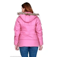 Women Parka Jacket - Pink, XL