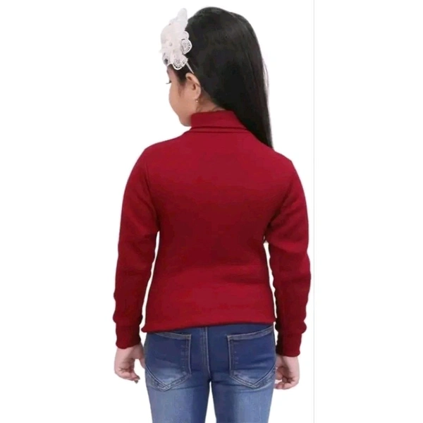 Cute Stylish Girls Tshirts - Maroon, 7-8 Year