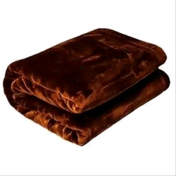 GKM Floral Double Mink Blanket for Heavy Winter 90x86  (Polyester) - Maroon